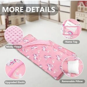Pink Unicorn Minky Fleece Sleeping Bag